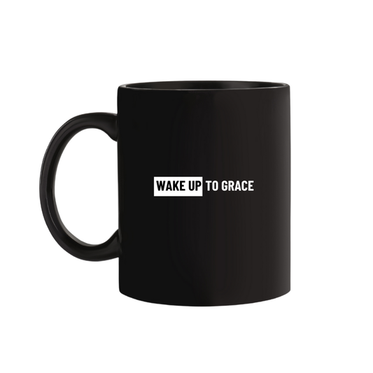 WAKE UP TO GRACE - BLACK MUG